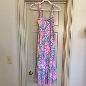Lilly Pulitzer Loro Midi Dress Dress in Pink and Blue